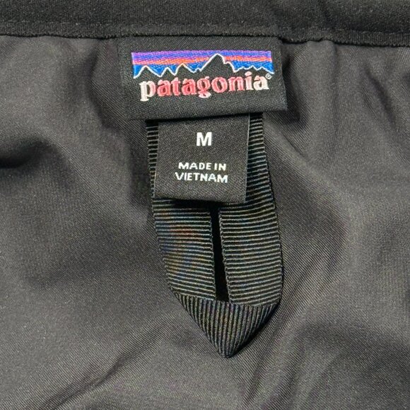 Patagonia‎ Recycled Sherpa Hybrid Jacket Womens Medium Black Fleece Quilted Wool - Picture 2 of 10